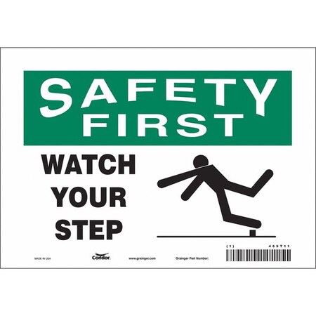 Condor Safety Sign, 7 in Height, 10 in Width, Vinyl, Vertical Rectangle, English, 469T11 469T11