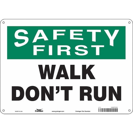 Condor Safety Sign, 10 in Height, 14 in Width, Aluminum, Horizontal Rectangle, English, 469T20 469T20