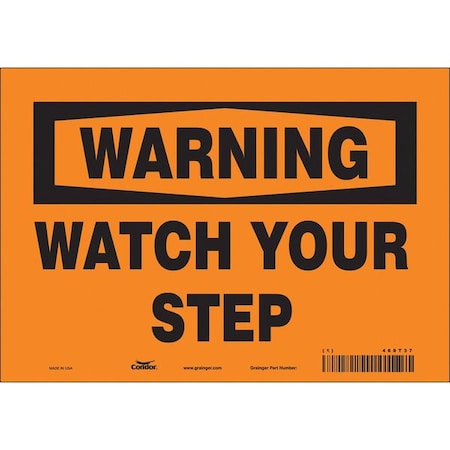 Condor Safety Sign, 7 in Height, 10 in Width, Vinyl, Vertical Rectangle, English, 469T37 469T37