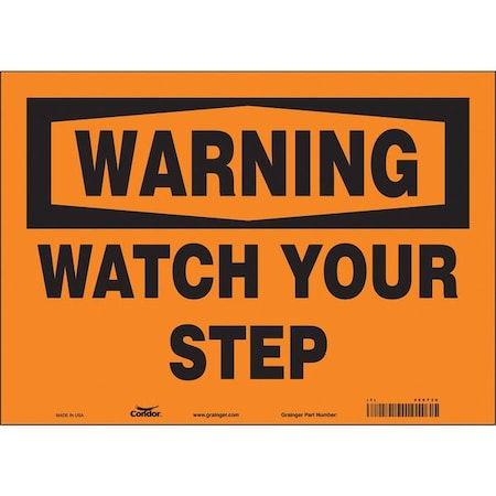 Condor Safety Sign, 10 in Height, 14 in Width, Vinyl, Horizontal Rectangle, English, 469T38 469T38