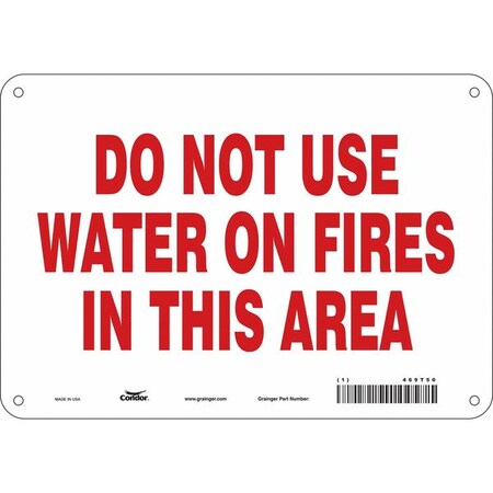 Condor Safety Sign, 7 in Height, 10 in Width, Polyethylene, Vertical Rectangle, English 469T50