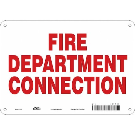 Condor Safety Sign, 7 in Height, 10 in Width, Glow Vinyl, Vertical Rectangle, English 469T56