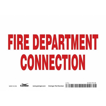 Condor Safety Sign, 5 in Height, 7 in Width, Vinyl, Horizontal Rectangle, English 469T65