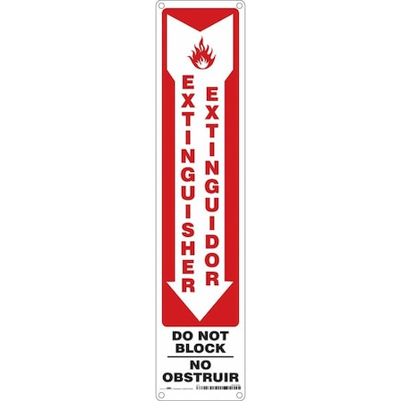 Condor Safety Sign, 18 in Height, 4 in Width, Aluminum, Horizontal Rectangle, English, Spanish 469U88
