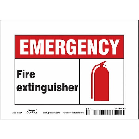 Condor Safety Sign, 7" W, 5" H, 0.004" Thickness 469V85