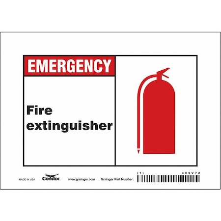 Condor Safety Sign, 7" W, 5" H, 0.004" Thickness 469V72