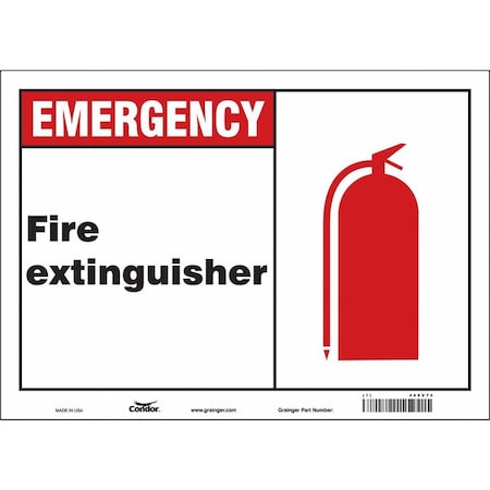 Condor Safety Sign, 14" W, 10" H, 0.004" Thickness 469V74