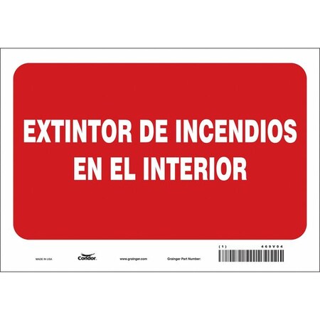 Condor Safety Sign, 10" W, 7" H, 0.004" Thickness 469V04