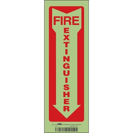 Condor Safety Sign, 12 in Height, 4 in Width, Glow Vinyl, Horizontal Rectangle, English 469V20