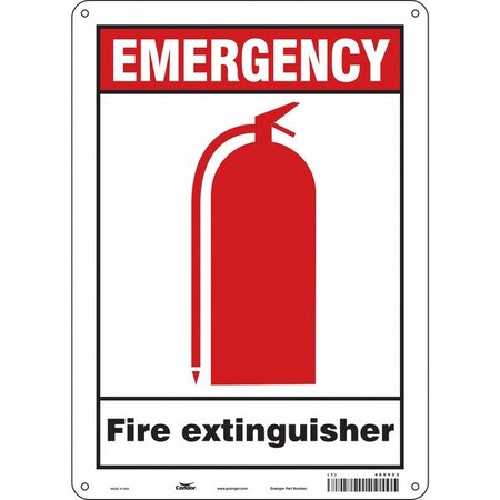 Condor Safety Sign, 14 in Height, 10 in Width, Glow Vinyl, Vertical Rectangle, English 469V53