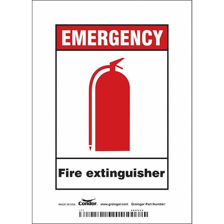 Condor Safety Sign, 5" W, 7" H, 0.004" Thickness 469V59
