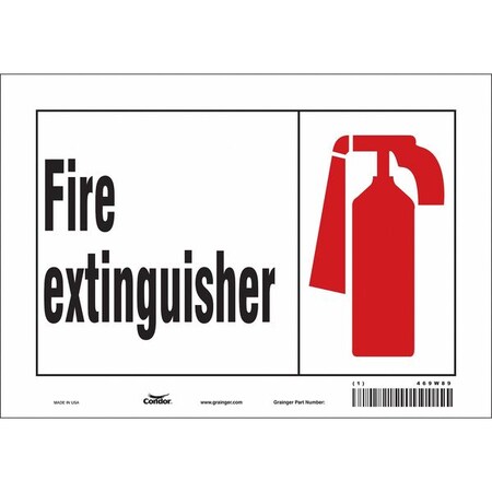 Condor Safety Sign, 7 in Height, 10 in Width, Polyethylene, Vertical Rectangle, English 469W89