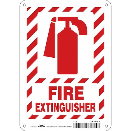 Condor Safety Sign, 10 in Height, 7 in Width, Aluminum, Horizontal Rectangle, English 469W93