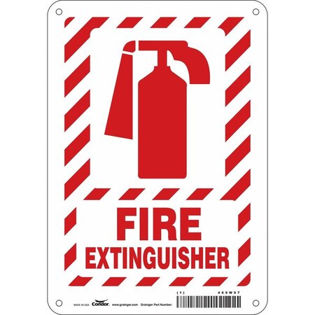Condor Safety Sign, 10 in Height, 7 in Width, Polyethylene, Horizontal Rectangle, English 469W97