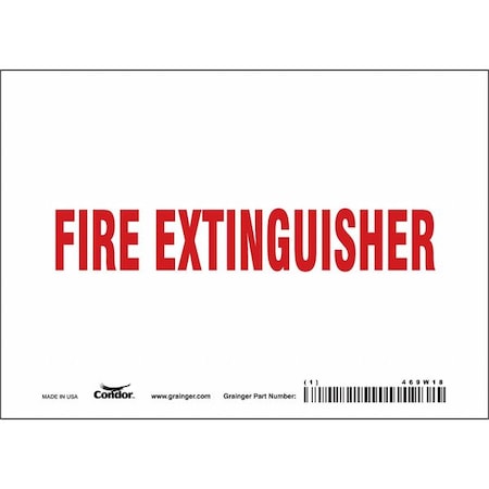 Condor Safety Sign, 5 in Height, 7 in Width, Vinyl, Horizontal Rectangle, English 469W18
