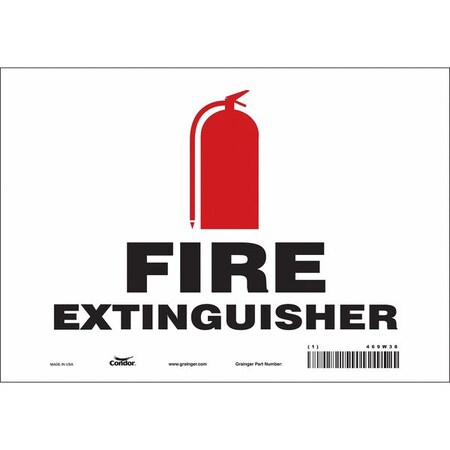 Condor Safety Sign, 10" W, 7" H, 0.004" Thickness 469W38