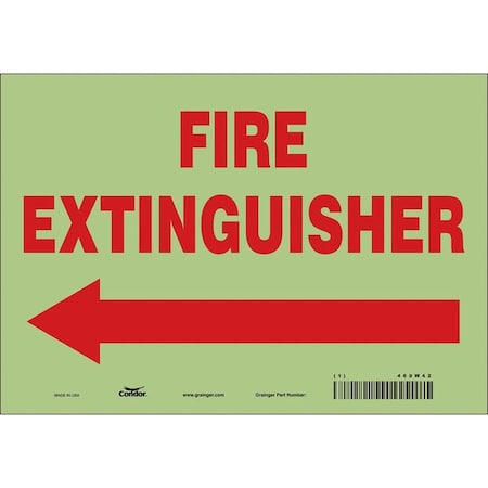 Condor Safety Sign, 7 in Height, 10 in Width, Glow Vinyl, Vertical Rectangle, English 469W42