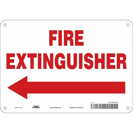 Condor Safety Sign, 7 in Height, 10 in Width, Polyethylene, Vertical Rectangle, English 469W46