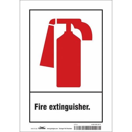 Condor Safety Sign, 7" W, 10" H, 0.004" Thickness 469X23