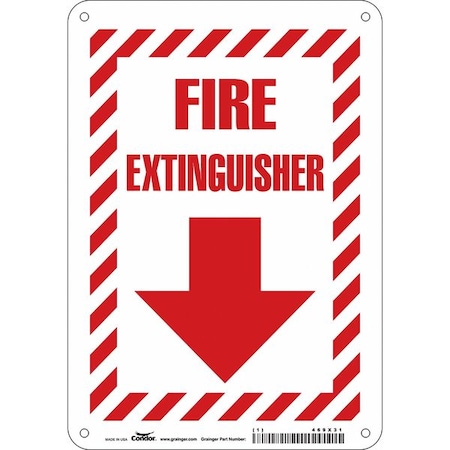 Condor Safety Sign, 10 in Height, 7 in Width, Polyethylene, Horizontal Rectangle, English 469X31