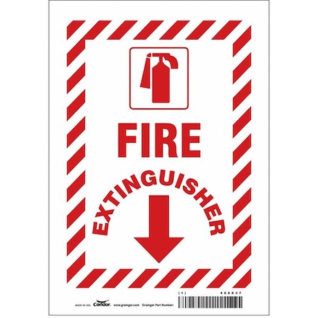 Condor Safety Sign, 7" W, 10" H, 0.004" Thickness 469X37