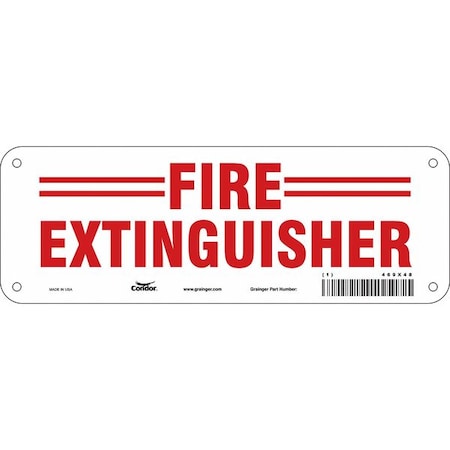 Condor Safety Sign, 3 1/2 in Height, 10 in Width, Polyethylene, Vertical Rectangle, English 469X48