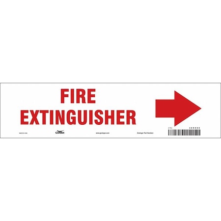 Condor Safety Sign, 14" W, 3-1/2" H, 0.004" Thick 469X68