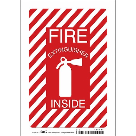 Condor Safety Sign, 7" W, 10" H, 0.004" Thickness 469Y85