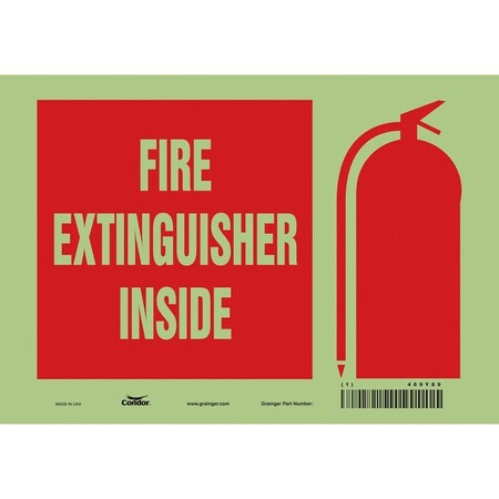 Condor Safety Sign, 7 in Height, 10 in Width, Glow Vinyl, Vertical Rectangle, English 469Y89
