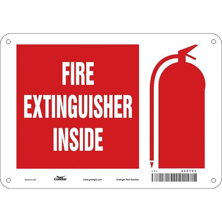 Condor Safety Sign, 7 in Height, 10 in Width, Polyethylene, Vertical Rectangle, English 469Y93
