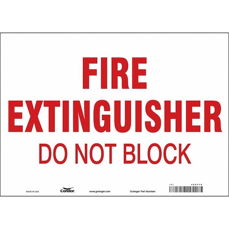 Condor Safety Sign, 10 in Height, 14 in Width, Vinyl, Horizontal Rectangle, English 469Y10