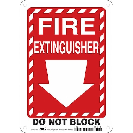 Condor Safety Sign, 7" W, 10" H, 0.055" Thickness 469Y13