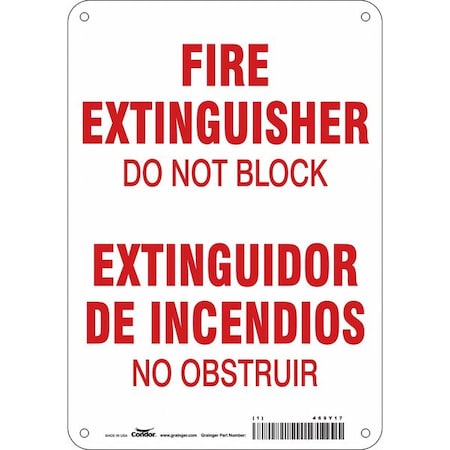 Condor Safety Sign, 7" W, 10" H, 0.032" Thickness 469Y17