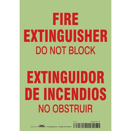 Condor Safety Sign, 7" W, 10" H, 0.010" Thickness 469Y19