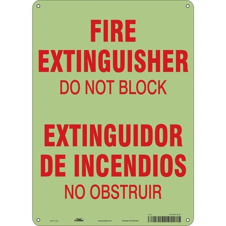 Condor Safety Sign, 14 in Height, 10 in Width, Polyethylene, Vertical Rectangle, English, Spanish 469Y22