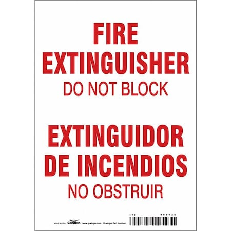 Condor Safety Sign, 7" W, 10" H, 0.004" Thickness 469Y25