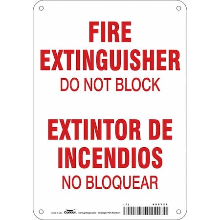 Condor Safety Sign, 7" W, 10" H, 0.055" Thickness 469Y29
