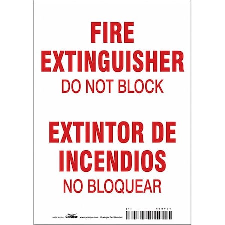 Condor Safety Sign, 7" W, 10" H, 0.004" Thickness 469Y31