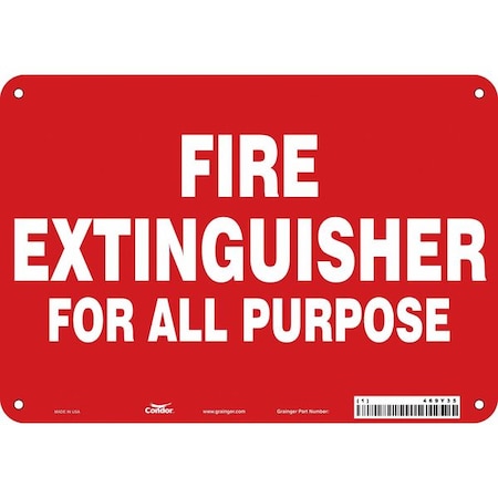 Condor Safety Sign, 10" W, 7" H, 0.055" Thickness 469Y35