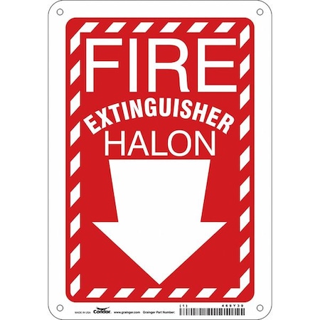 Condor Safety Sign, 7" W, 10" H, 0.032" Thickness 469Y39