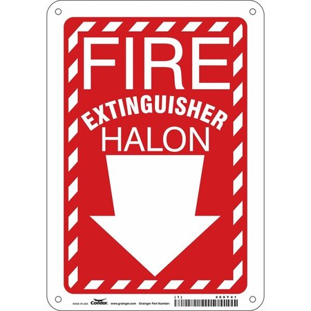 Condor Safety Sign, 10 in Height, 7 in Width, Polyethylene, Horizontal Rectangle, English 469Y41