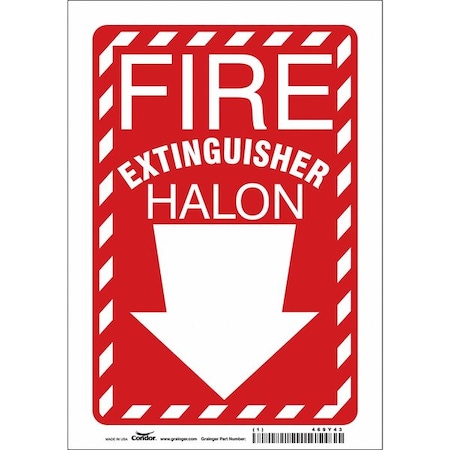 Condor Safety Sign, 7" W, 10" H, 0.004" Thickness 469Y43