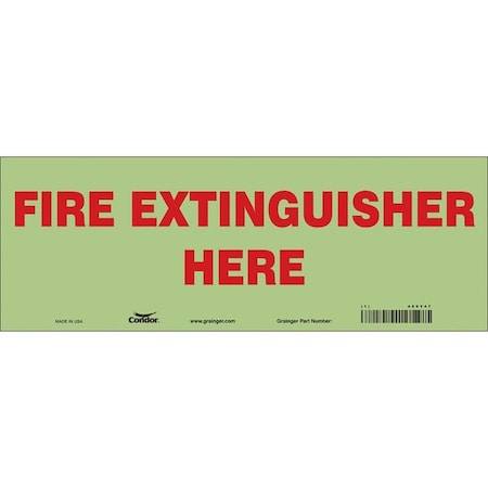 Condor Safety Sign, 5 in Height, 14 in Width, Glow Vinyl, Vertical Rectangle, English 469Y47