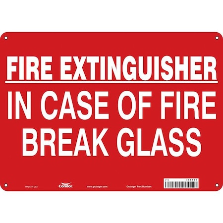 Condor Safety Sign, 14" W, 10" H, 0.032" Thickness 469Y60