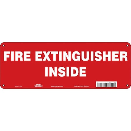 Zoro Select Safety Sign, 14" W, 5" H, 0.060" Thickness 469Y67