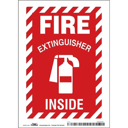 Condor Safety Sign, 5" W, 7" H, 0.004" Thickness 469Z81