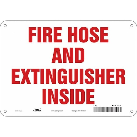 Condor Safety Sign, 7 in Height, 10 in Width, Polyethylene, Vertical Rectangle, English 469Z97