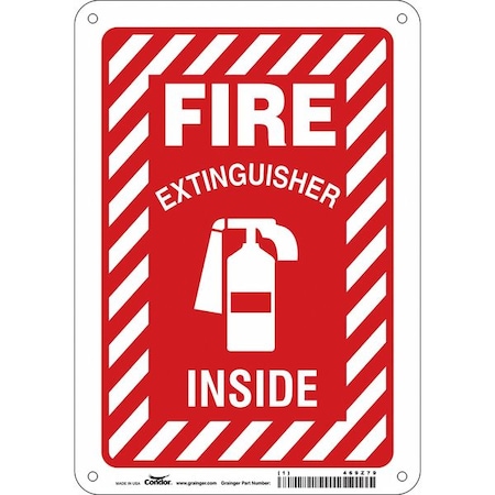 Condor Safety Sign, 10 in Height, 7 in Width, Polyethylene, Horizontal Rectangle, English 469Z79