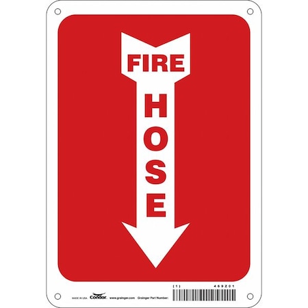 Condor Safety Sign, 10 in Height, 7 in Width, Polyethylene, Horizontal Rectangle, English 469Z01