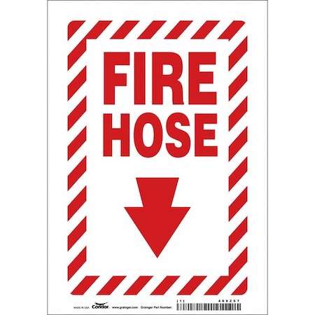 Condor Safety Sign, 10 in Height, 7 in Width, Polyethylene, Horizontal Rectangle, English 469Z67
